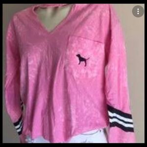 Women’s Pink Victoria secret T shirt. Size medium.